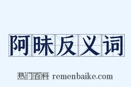 阿昧反义词是什么意思的图片